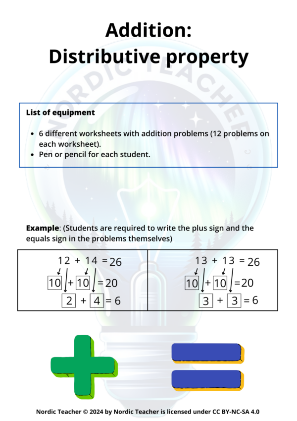 Addisjon: Distributiv egenskap / Addition: Distributive property - Image 2