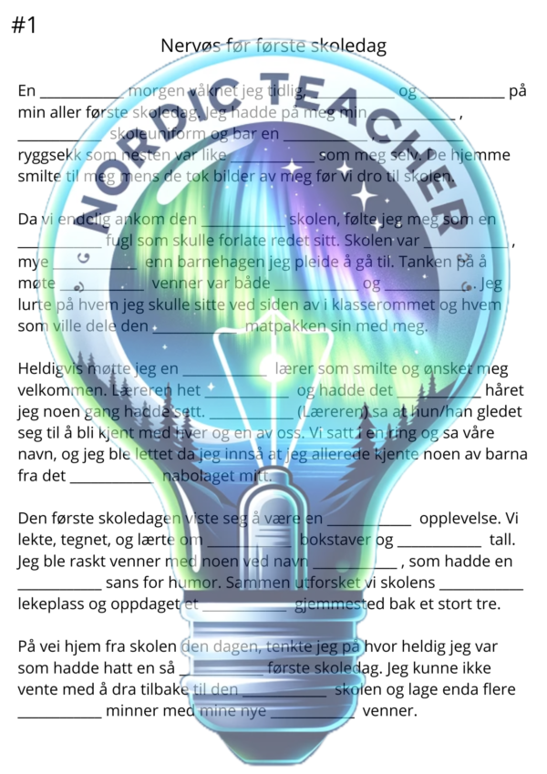 Adjektivfortelling / Mad libs story - Bilde 4