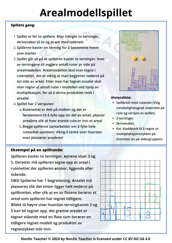 Arealmodellspillet / Area Model Game - Image 2