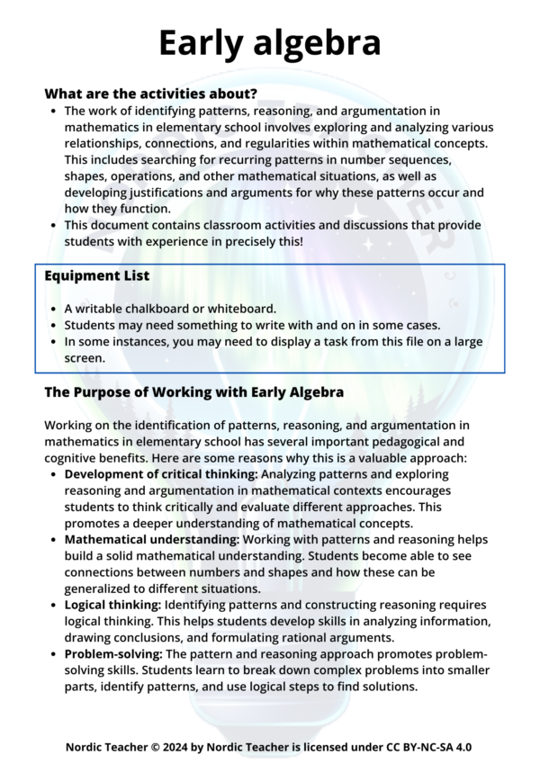 Tidlig algebra 1 / Early algebra 1 - Image 2