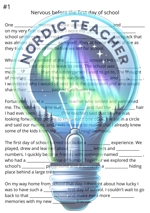 Adjektivfortelling / Mad libs story - Bilde 2