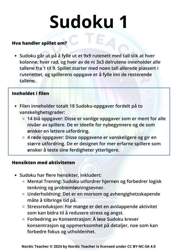 Sudoku 1 - Bilde 3