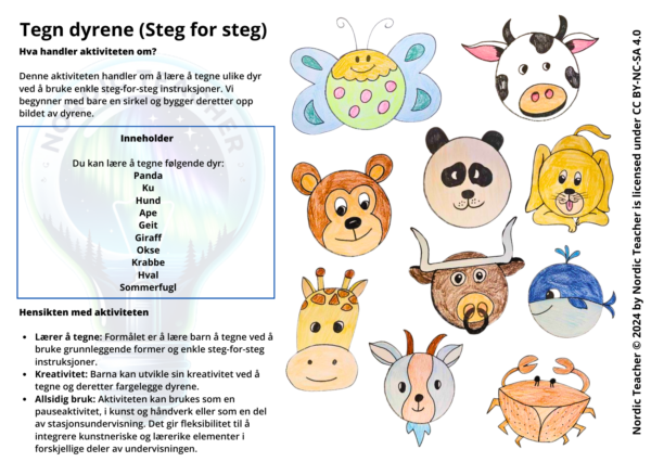 Tegn dyrene (Steg for steg) 3 / Draw the animals (Step by step) 3 - Bilde 2