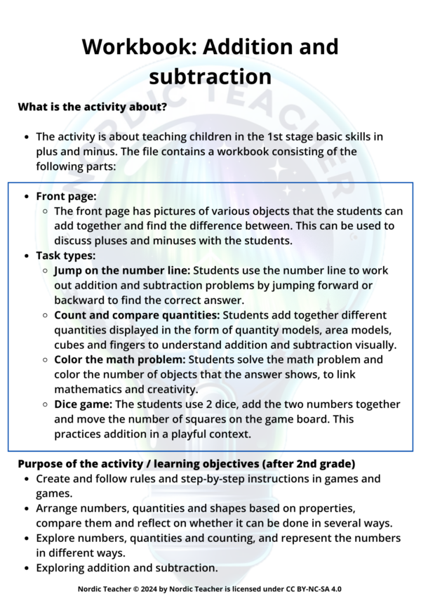 Workbook: Addition and subtraction / Oppgavehefte: Addisjon og subtraksjon - Bilde 4