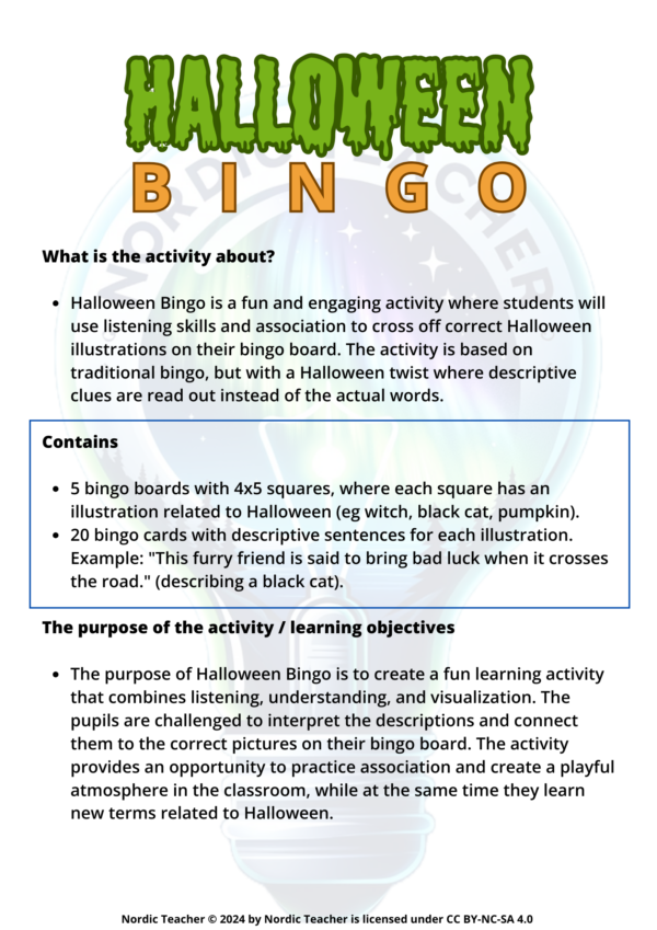 Halloween bingo - Bilde 3