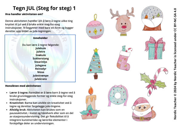 Tegn steg for steg / draw step by step (JUL/CHRISTMAS) 1 - Image 3