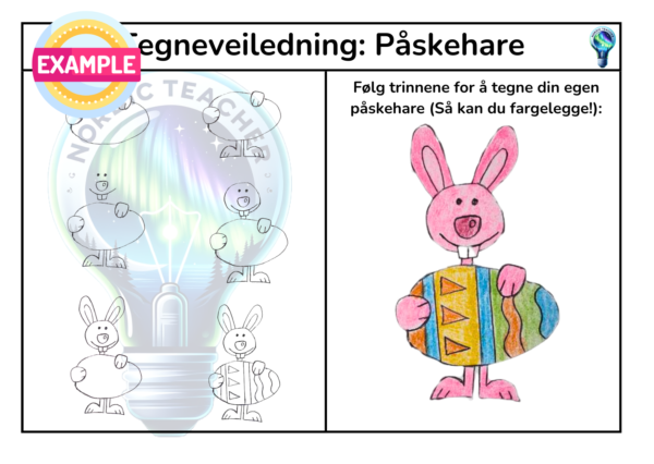 Tegn steg for steg / Draw step by step (Påske/Easter) 1 - Bilde 2