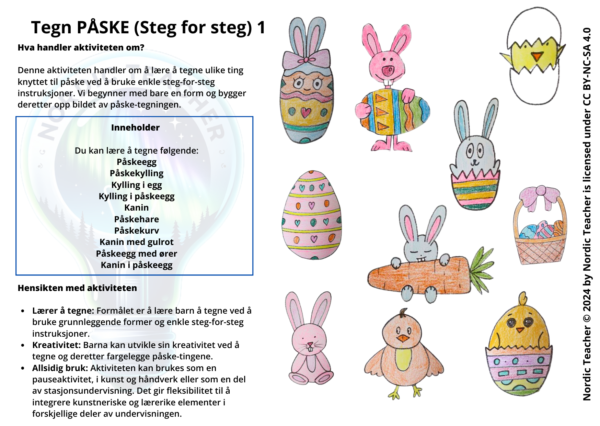 Tegn steg for steg / Draw step by step (Påske/Easter) 1 - Image 4