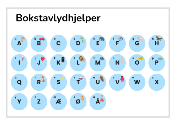 Bokstavlydhjelperen / The letter sound helper