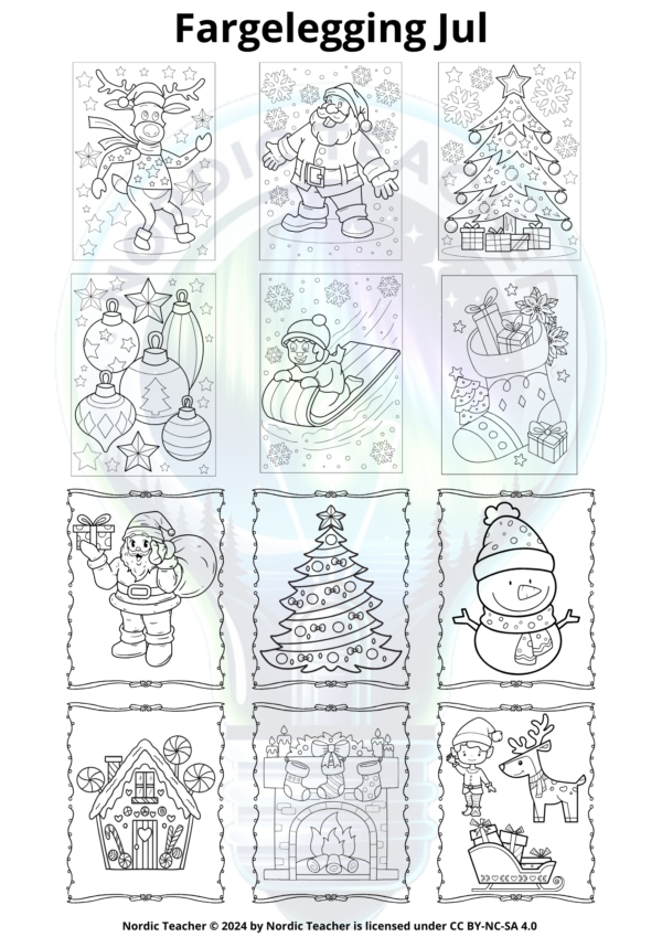 Fargelegging jul / Coloring christmas