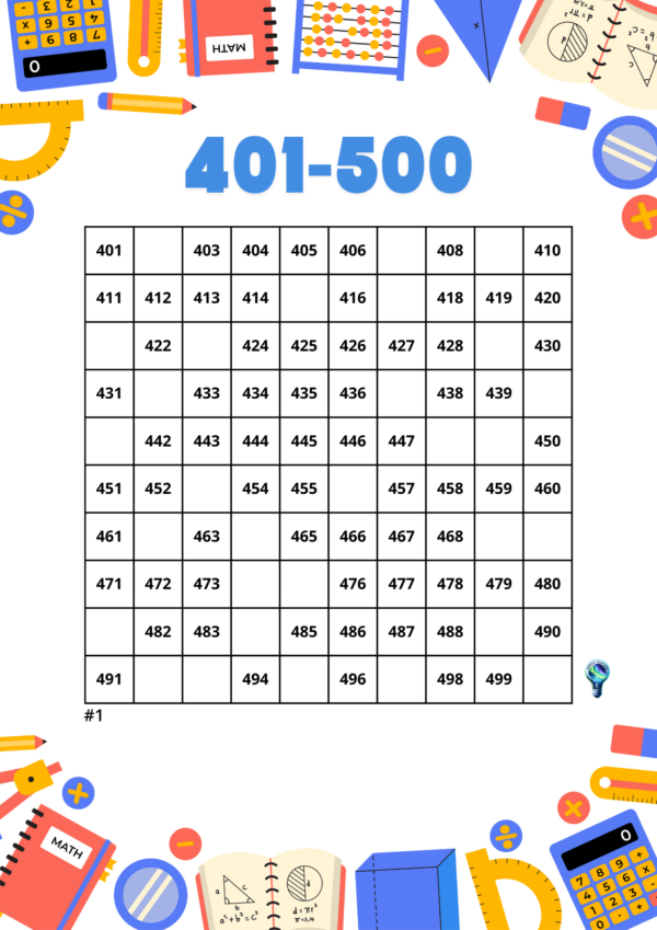 100 grid (401-500)