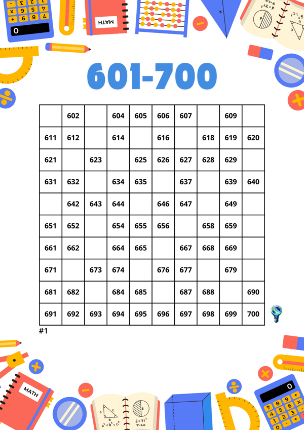 100 grid (601-700)