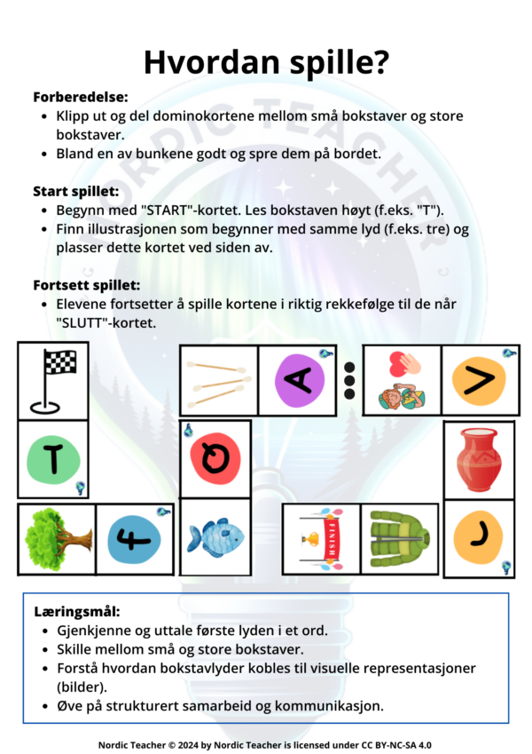 DOMINO 1 (Lytte ut den første lyden / Listen to the first sound)