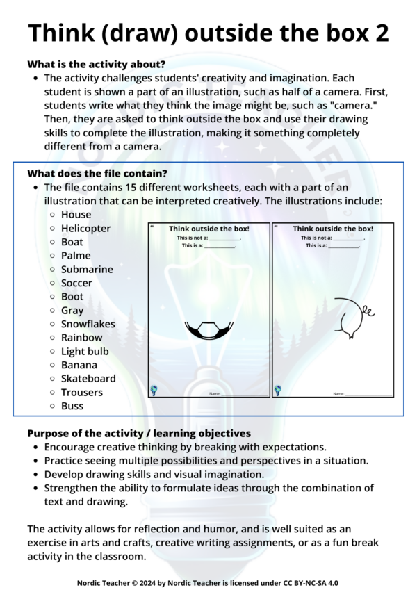 Tenk (tegn) utenfor boksen / Think (draw) outside the box 2 - Image 2